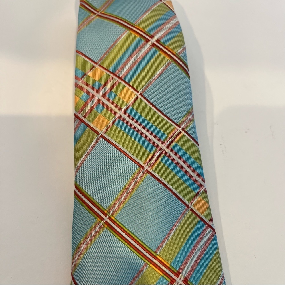 Men’s Tie 100% Silk Hand Made Spring Colors Easter Brand - Twenty Dollar Tie - Picture 7 of 8